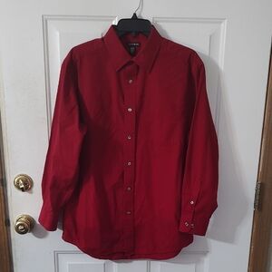 George Men's Bold Red Button Down Shirt